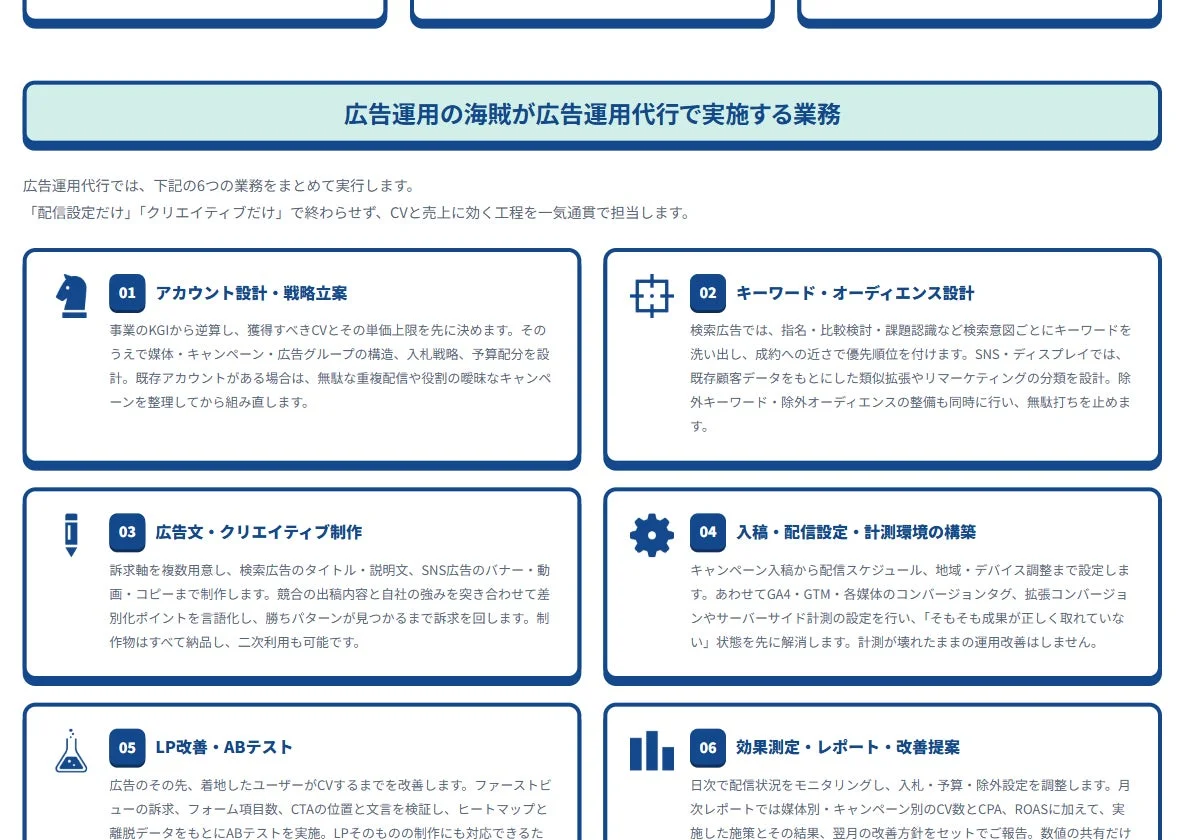 広告運用の海賊 業務内容