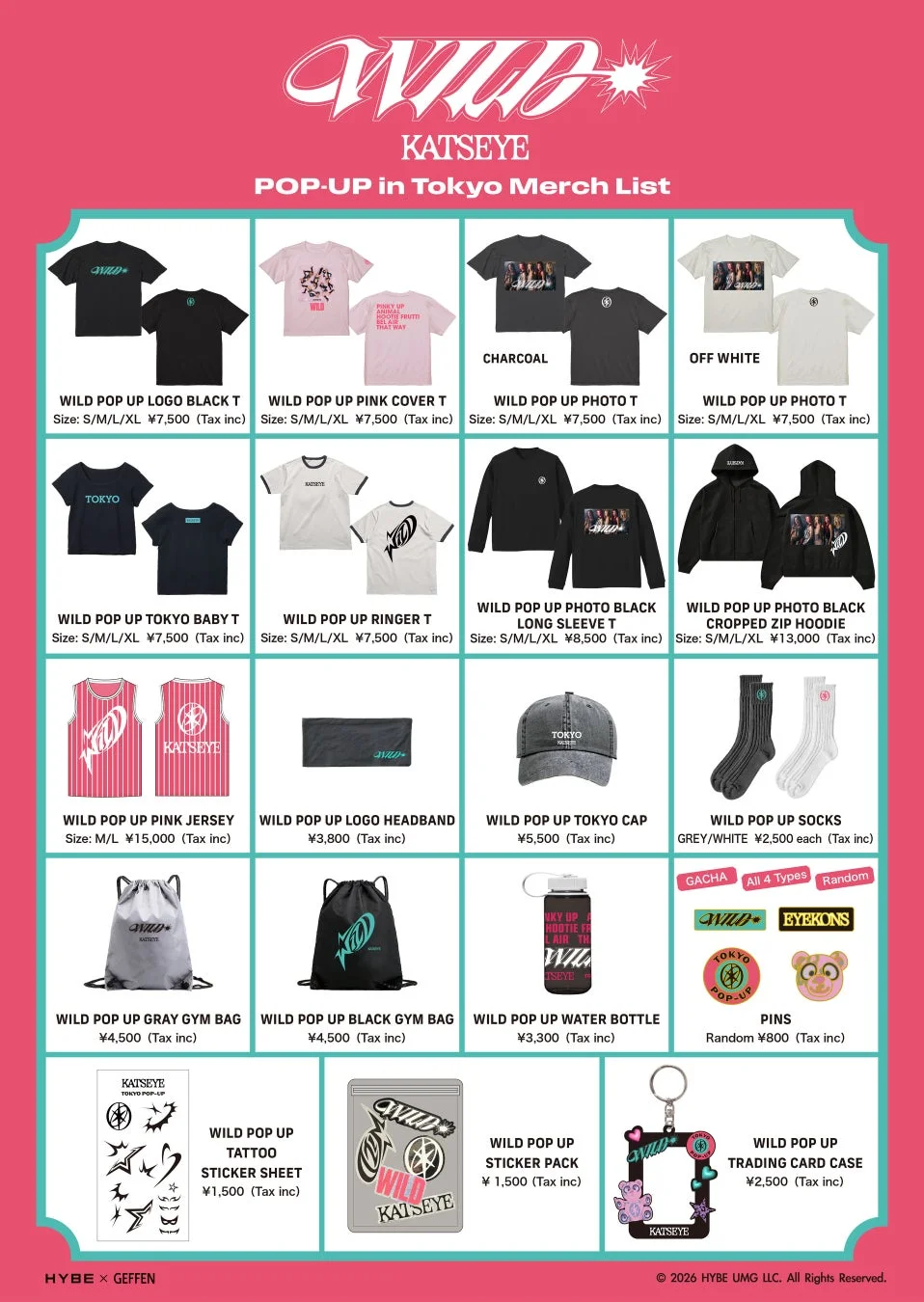 KATSEYE WILD POP-UP MERCH