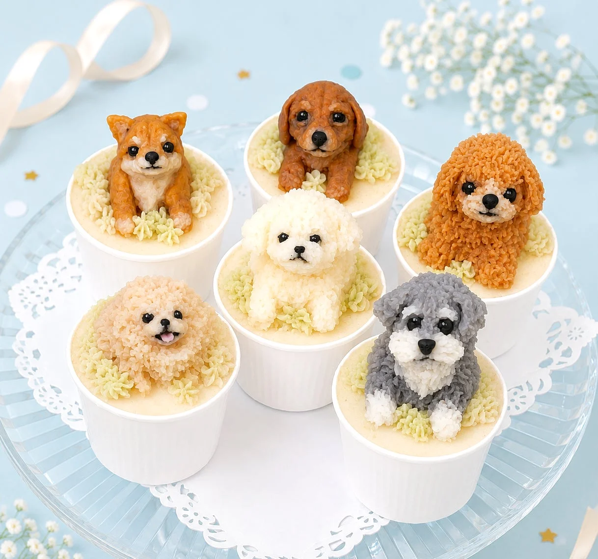 愛犬のための華やかなカップケーキ